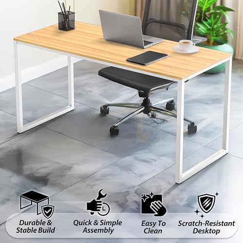SHW Mission 48-Inch Home Office Computer Desk, Oak - color: Oak, size: 48-Inch