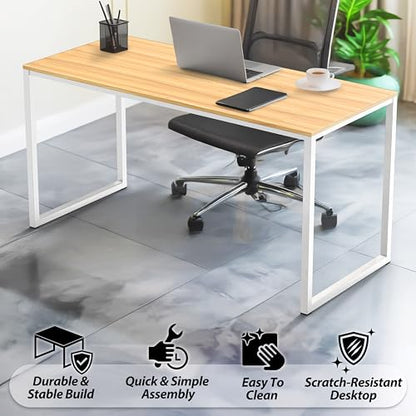 SHW Mission 48-Inch Home Office Computer Desk, Oak - color: Oak, size: 48-Inch
