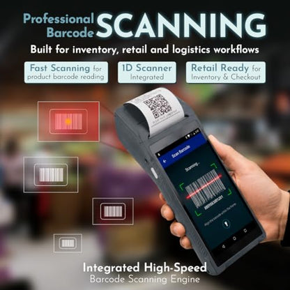 Q2i Mobile POS Terminal, Android 11, 58mm Printer, 2GB RAM 16 ROM