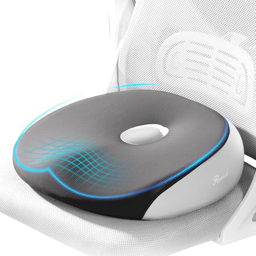 FLORICH Seat Cushion, Memory Foam Cushion for Office Chair, Ergonomic Office Seat Chair Cushion for Relieving Sciatica, Soft & Breathable Car Seat Cushion - Gray - color: Memory Foam-001 - Gray