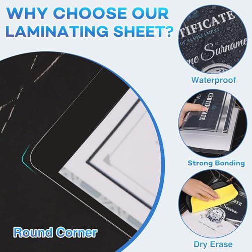 FURWEY Laminating Sheets,200 Pack,3 mil,8.9x11.4,Thermal Pouches - size: 200PACK-3Mil (8.9 x 11.4Inches)