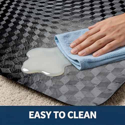 Chair Mat for Low Pile Carpet 36" x 48" PVC Office Carpet Protector, Black - size: 36" x 48" Black (for low-pile carpet)