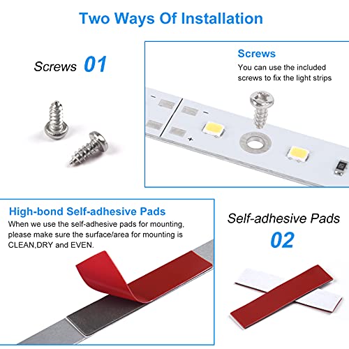 Litever Under Cabinet LED Lighting Kit Plug in 13W Daylight White 5000K - color: Daylight 5000K