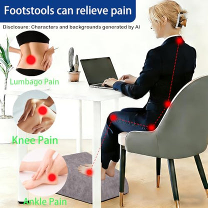Foot Rest for Under Desk at Work, Ergonomic Under Desk Footrest with Washable Cover for Office, Home & Gaming Leg Elevation Pillow Dark Gray - color: C-dark Gray