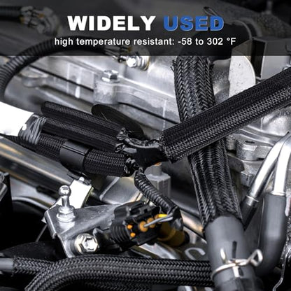 1/2" Cable Management Loom Wrap Sleeve Cord Wire Hider Organizer Covers - size: 1/2"-8ft