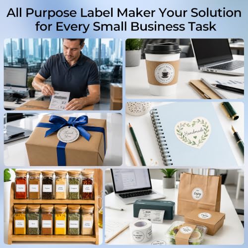 Labeer Bluetooth Thermal Shipping Label Printer, Wireless 4x6 Printer Green - color: Green
