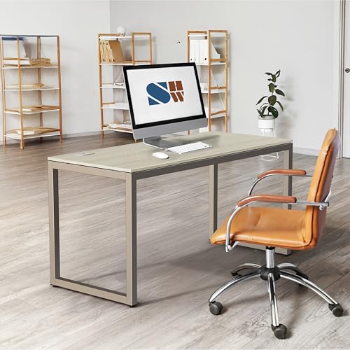 SHW 48-Inch Commercial-Grade Office Computer Desk, Maple - color: Maple, size: 48-Inch