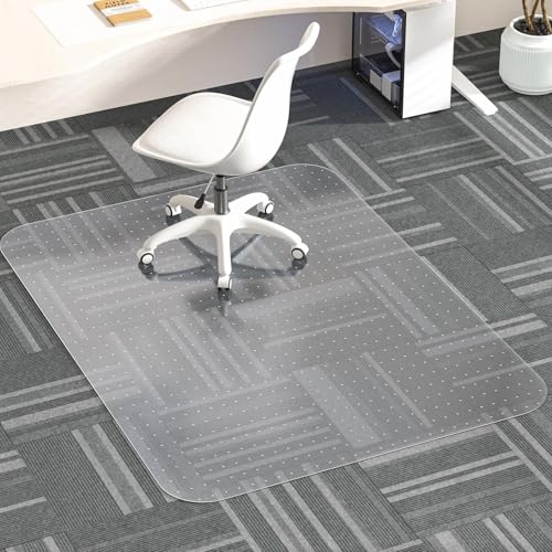 Office Chair Mat for Carpet, 36" X 48" Clear PVC Desk Chair Mat | Thick Easy Glide Carpet Chair Mats with Anti-Slip Studs, Carpet Protector Floors Mat for Home Office Low Pile Carpet - size: 36" X 48"