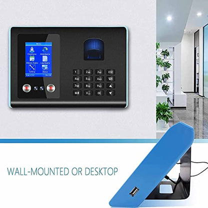 Time Clocks for Employees Small Business with Face Recognition, Finger Scan, Password in One, Biometric Fingerprint Time Attendance Machine, Offline Intelligent Terminal Clock Machine,110V - color: 110V