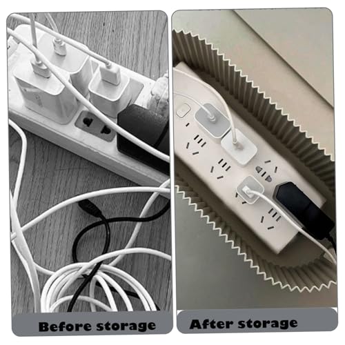Cable Management Box 13x5x4 inch Plastic Cord Organizer with Phone Slot for Power Strips, Desk, TV Computer Wires (Blue)