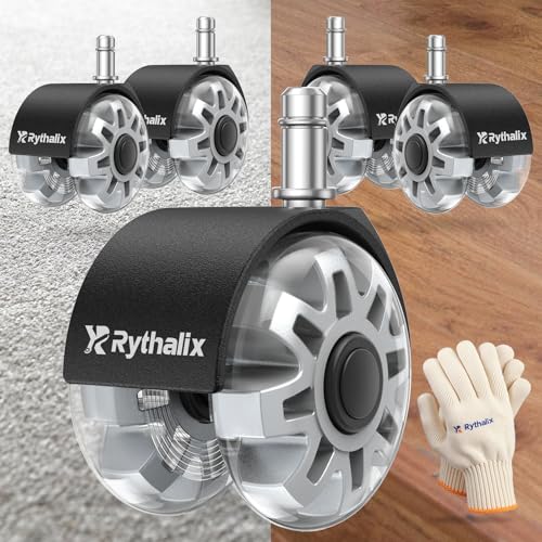 2.5" Office Chair Wheels Set of 5 - Desk Chair Caster Wheels - size: 2.5 Inch