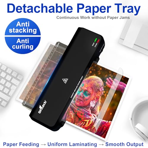 9 inch Laminator Machine with 40 Laminating Sheets - color: Matte Black
