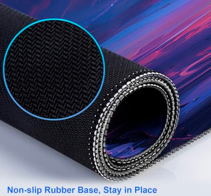Space Landscape Computer Mouse Pad, XXL Laptop Gaming Mouse Keyboard Pad | Large Extended Mouse Pad; Full Desk Coverage; Waterproof Coating; Stable Anti-Slide Base For Gaming, Office, Study Daily Use - color: Anime Landscape