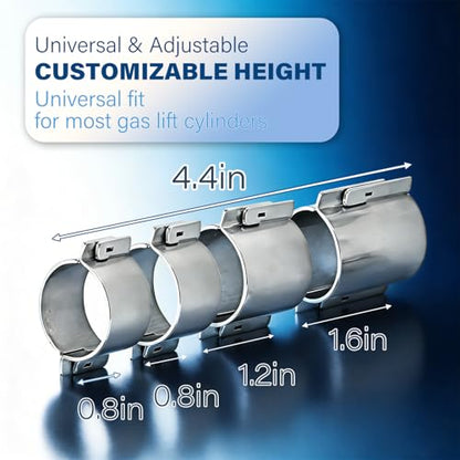 Office Chair Sinking Stopper Lifting Rod Fix Pipe Clamp Kit to Sinking|Made of Steel Strong Enough to Support Maximum 760 Pounds | No More Sink & No Need to Replace Chair Gas Lift Cylinder - Silver