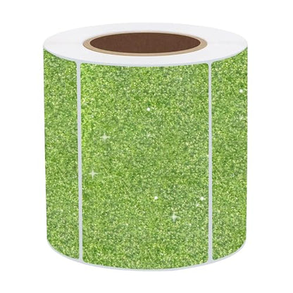 3x2 Inch Holographic Thermal Labels, Glitter Green Thermal Sticker Labels, Waterproof Thermal Printer Stickers for Price, Barcode, Name, Custom Logo Design, 200 Pcs/Roll - color: Holographic Green, size: 2*3 inch/1 roll