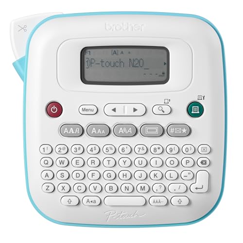 Brother P-Touch PT-N20 Personal Desktop Label Maker, Portable, Handheld and Prints, P-Touch Btag ~½” (12mm) Wide Color Personalized Label Tapes - size: Standard, style: PTN20 Desktop