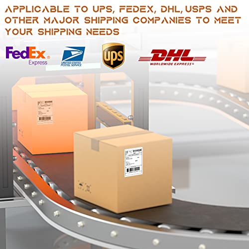 MFLABEL 4x6 Direct Thermal Labels (8000 Labels) 4" x 6" Perforated Shipping Labels Compatible with Zebra Printers Fanfold Thermal Label Stickers for Shipping Packages - 4 Stacks White Labels - size: 2000 Labels/Stacks White