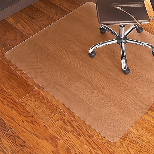 Staples Office Chair Mat, Clear Floor Mats, Hard Floors, Textured Underside, 60 x 46 Inch, Smooth Glide - size: 46'' x 60'', style: Hard Floor