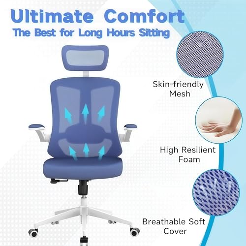 Office Chair (Blue) - color: Blue
