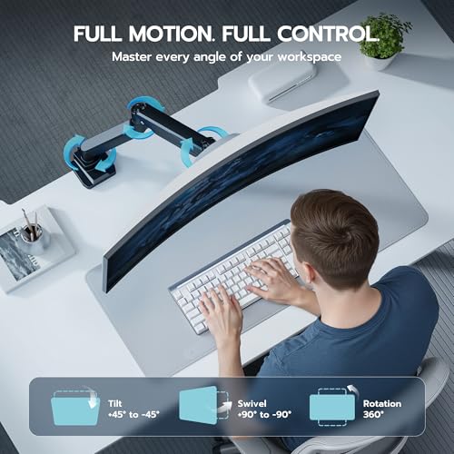 Heavy Duty Single Monitor Mount for 13"-49" Curved Screens, Black - color: Black, style: without USB
