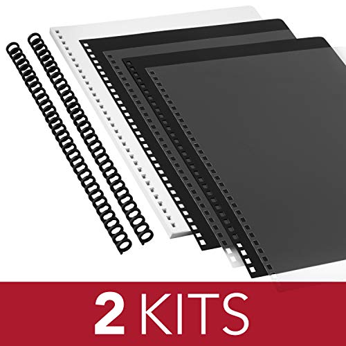 GBC ProClick The Do-It-Yourself Presentation Kit, Includes 5/16" Diameter Spines, Paper, Covers, 2 Kits per Pack (2515665) - size: True
