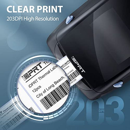 iDPRT Thermal Label Printer SP310 - Label Maker with Auto Label Detection, Support 1"-3.15" Print Width, Windows&Mac, Suitable for Barcode, Address, Filling & Storing for Home,Office&Business(Renewed)