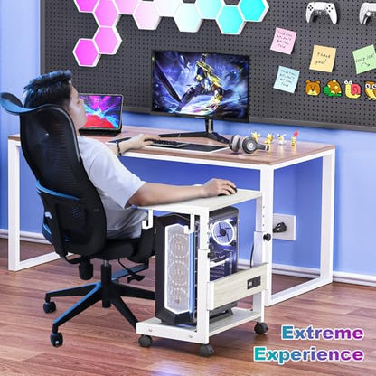 Computer Tower Stand with Charging Station, for Small and Mid-Tower PCs