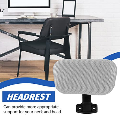 NUOBESTY Office Chair Neck Support Head Rest Office Chair Cushion Adjustable Mesh Headrest Attachment Universal Neck Support Cushion for Chair(Grey-2.2)
