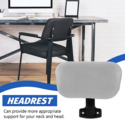 NUOBESTY Office Chair Neck Support Head Rest Office Chair Cushion Adjustable Mesh Headrest Attachment Universal Neck Support Cushion for Chair(Grey-2.2)