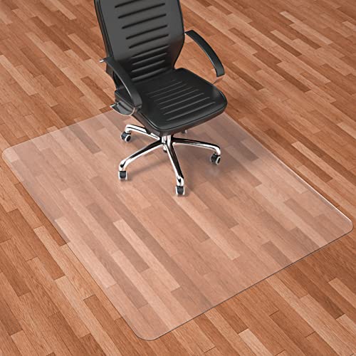 Naturehydro Large Office Chair Mat for Hardwood Floor - 53" x 45" Plastic Rolling Chair Mat for Hard Wood Tile Floor Protection, BPA and Phthalates Free (Rectangle) - color: Clear, size: 45'' x 53'' Rectangle