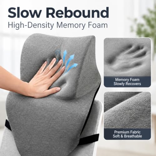 Office Chair Headrest, Adjustable Neck Support Pillow with Removable Washable Cover - Head Rest Attachment for Office Chairs and Wheelchairs, Neck Pillow for Desk Chair Napping (Grey) - color: Grey