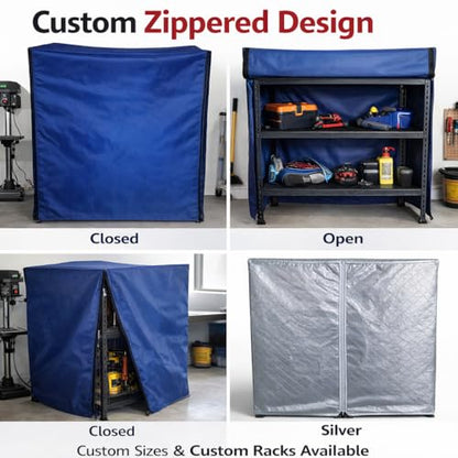 Heavy Duty Custom Dust Cover, 600D Oxford Fabric with Waterproof Coating, Made to Measure Outdoor Cover, Tear Resistant, UV Protection, Zipper Access (Heavy Duty Waterproof)