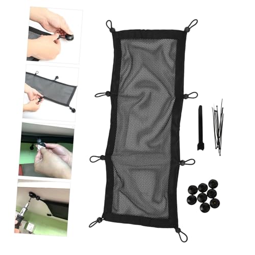 Tofficu 1set Under Desk Organizer Mesh Bag Storage Net for Cables and Chargers Easy Installation No Tools Needed Breathable and Design for Tidy Workspace