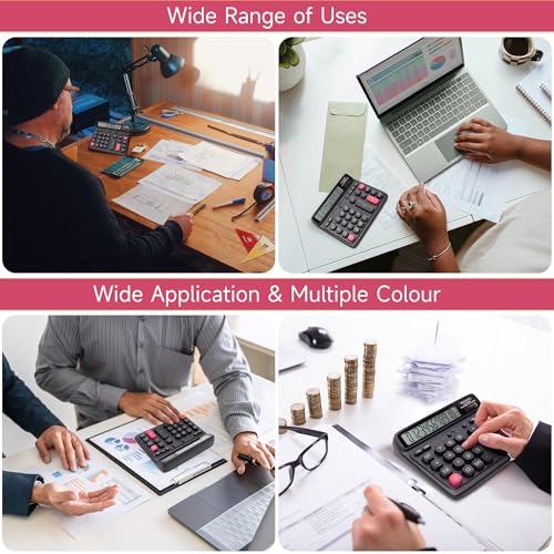 VEWINGL Office Desktop Calculator, 12-Digit Large HD LCD and Big Buttons