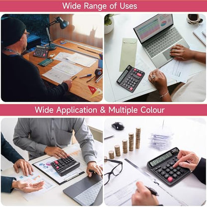 VEWINGL Office Desktop Calculator, 12-Digit Large HD LCD and Big Buttons