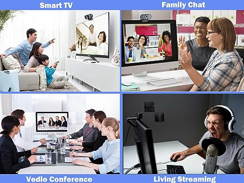 Full 1080P HD Webcam with Microphone, USB Webcam for Laptop and Desktop, External Web Camera, Streaming PC Web Camera with Privacy Cover and Tripod, Widescreen Web cam for Zoom Skype YouTube