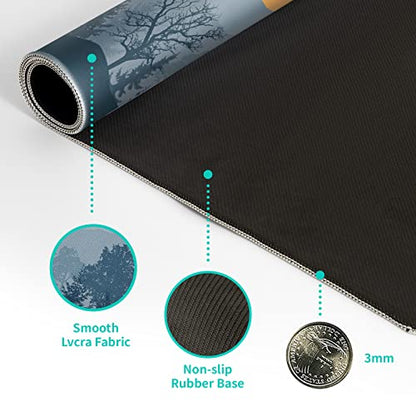 Mountain Gaming Mouse Pad 31.5x11.8 Inch Forest Large Mousepad Extended Grey Mousepad Gaming Non-Slip Rubber Base Stitched Edges Keyboard Mouse Mat Desk Pad for Office Home and Game - color: Mountain 2