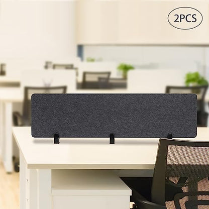 2 PCS Acoustic Desk Divider Privacy Panel Desk Divider Desk Partition Noise Reducing Mounted Sound Proof Dividers for Office Reduce Noise 60" x 16" Dark Grey - size: 2 PCS 60"*16" Dark Grey