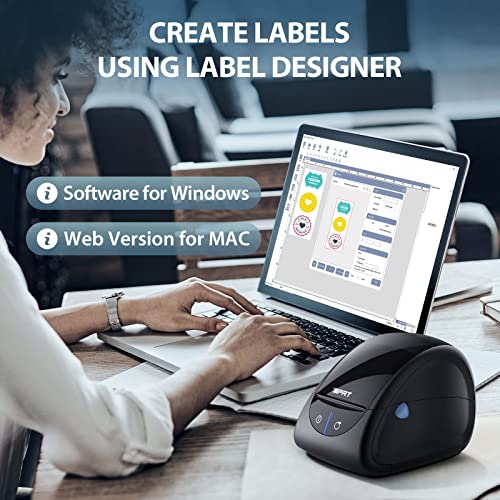 iDPRT Thermal Label Printer SP310 - Label Maker with Auto Label Detection, Support 1"-3.15" Print Width, Windows&Mac, Suitable for Barcode, Address, Filling & Storing for Home,Office&Business(Renewed)