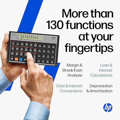 HP 12C Platinum Financial Calculator, 130+ Functions, RPN, Undo Key - color: HP 12CP - Black Face