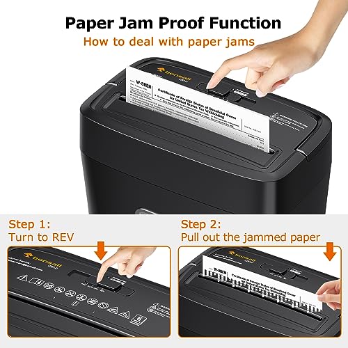 Bonsaii 6-Sheet Micro Cut Paper Shredder for Home, P-4 Security Level | Shreds Credit Cards, Mail, Staples & Paper Clips, 4.2-Gal Bin, Small Shredder for Home Office, C261-D - size: Microcut 6 Sheet