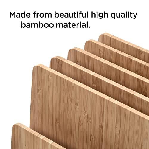 MobileVision Bamboo Multi Device Organizer for Smartphones, Tablets and Laptops, 5 Slots - color: 5 -Slot Stand