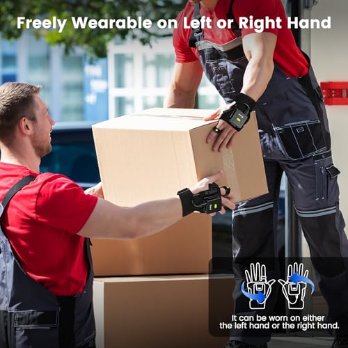 Eyoyo Portable Finger Ring Bluetooth Wearable Glove 1D 2D Barcode Scanner