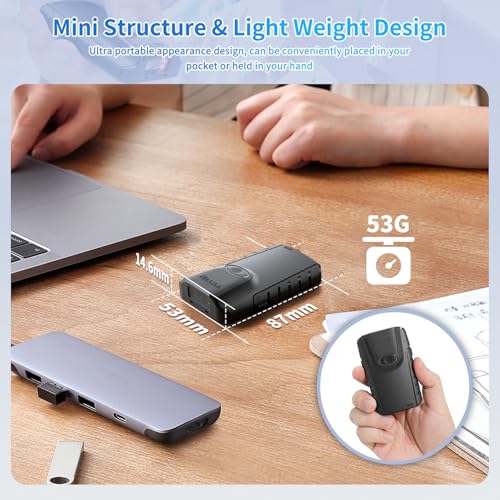 NETUM Bluetooth 2D Barcode Scanner, 3-in-1 Portable QR Bar Code Reader | Automatic Wireless Gun Scan Back Clip Work with Tablet iOS Android Windows MacOS for Warehouse Inventory POS (2D - E800) - size: 2D - E800