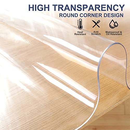 12x12 Inch Square Clear PVC Vinyl Tablecloth Protector - Glass, Metal, Wooden Table Tops - 1.5mm Thick - Waterproof, Wipeable - color: Clear 1.5mm, size: 12" x 12" (Square)