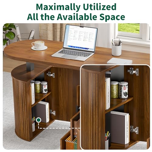 Electric L Shaped Standing Desk, Corner Sit Stand Up Desk, Executive Desk - color: Walnut-l Shaped