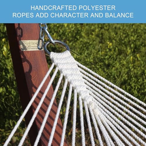 Lazy Daze Double Quilted Hammock with Pillow for Outside, Fit 13-15Ft Stand - color: Burgundy
