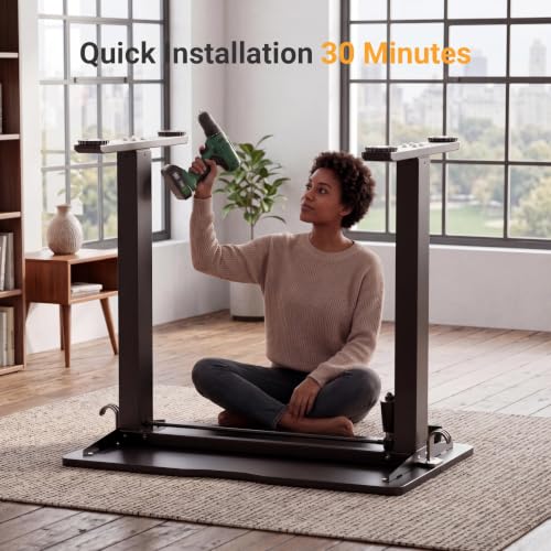 Claiks Electric Small Standing Desk, 35x20 Inch, Black - color: Black, size: 35 Inch