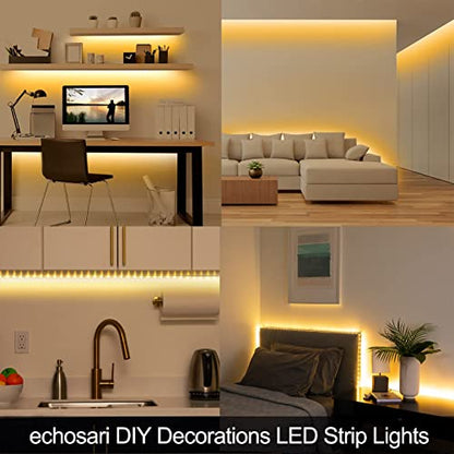 echosari Strip Lights Battery Operated 16.5Ft with Timer for Cupboard - color: Warm White, size: 16.5Ft