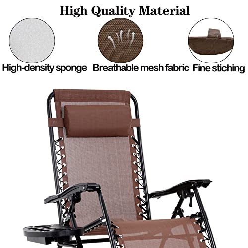 Ostlttyn Zero Gravity Chair Replacement Pillow Headrest with Elastic Band, Universal Soft Removable Padded Cushion Head Pillow for Zero Gravity Lounge Chair, Folding Patio Lawn Recliner Chair, Brown - color: Brown, size: 1 Pack